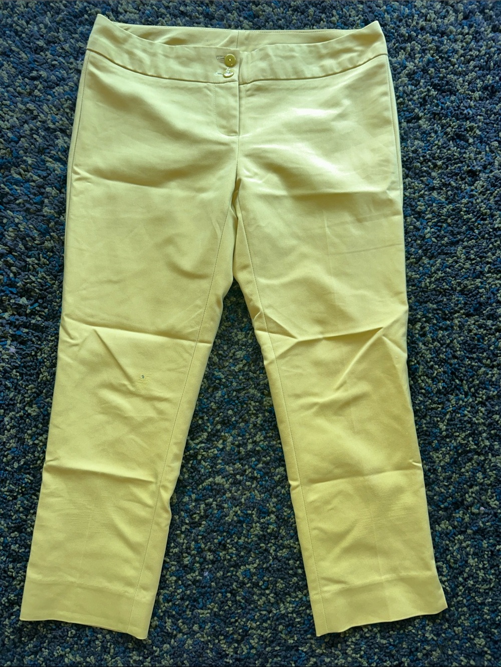 Vintage Studio Point Chartreuse Capris